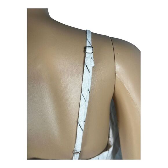 NWOT Lost + Wander Women's White Mini Zigzag Stripes Wide Leg Jumpsuit S… - Picture 6 of 11